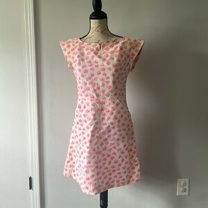 Courrèges Paris size 40 Dress Pink Paint in White Cotton